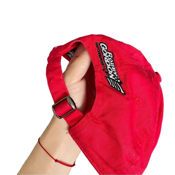 JIM BEAM RACING Robby Gordon Motorsports #7 Hat StrapBack Red NASCAR Embroidered - Picture 6 of 10